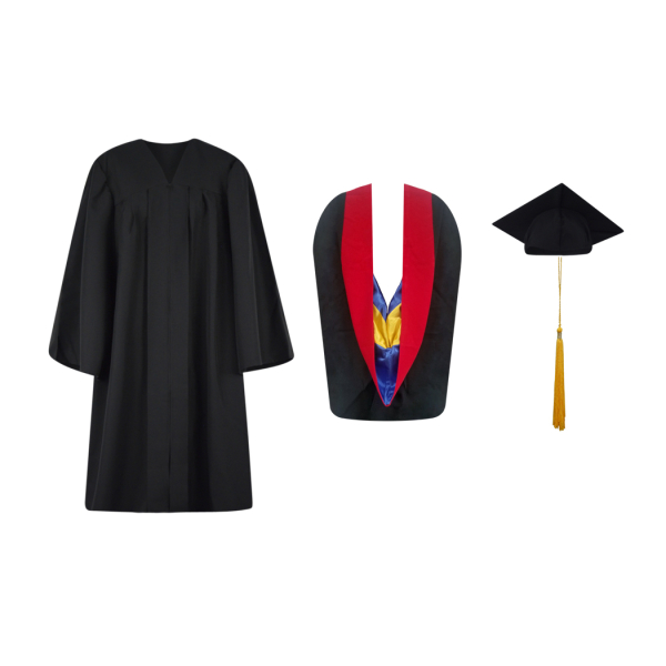 Bachelors Gown, Cap, Tassel and Hood