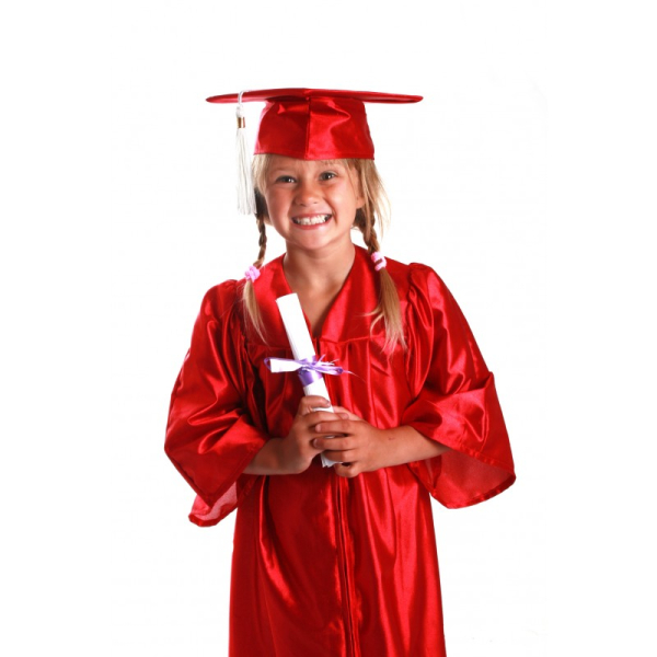 Pre-K / Kindergarten Cap, Gown and Tassel Set : Shiny Finish