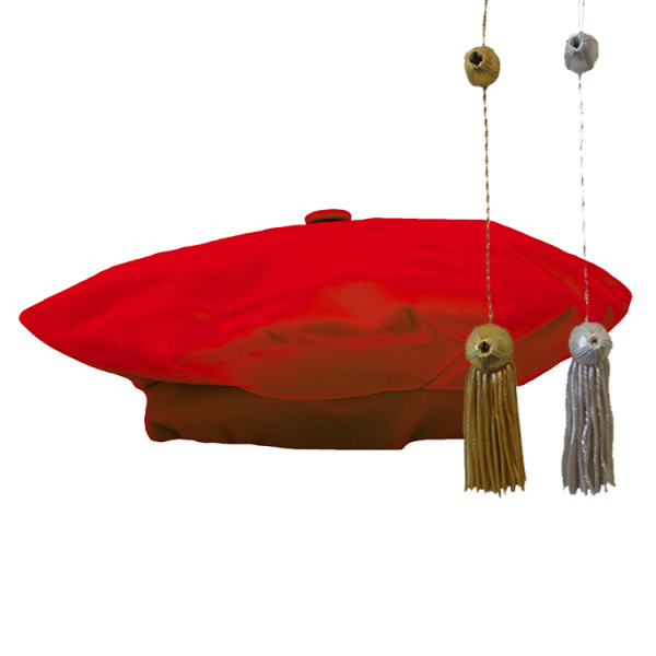 PHD Blue Velvet Tam and Metallic Tassel Set